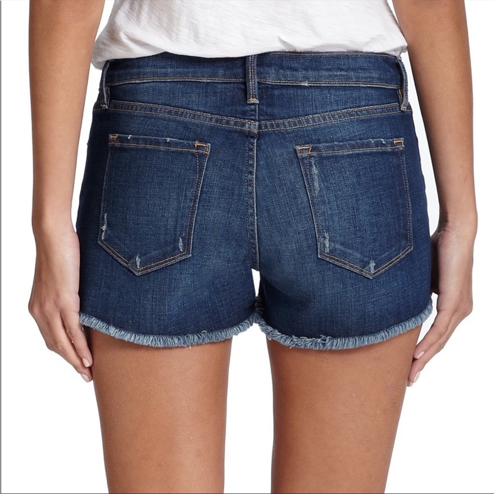 Frame Denim Le Cutoff Raw Hem Fulham Wash Low Rise Shorts Size 29 - Picture 12 of 12